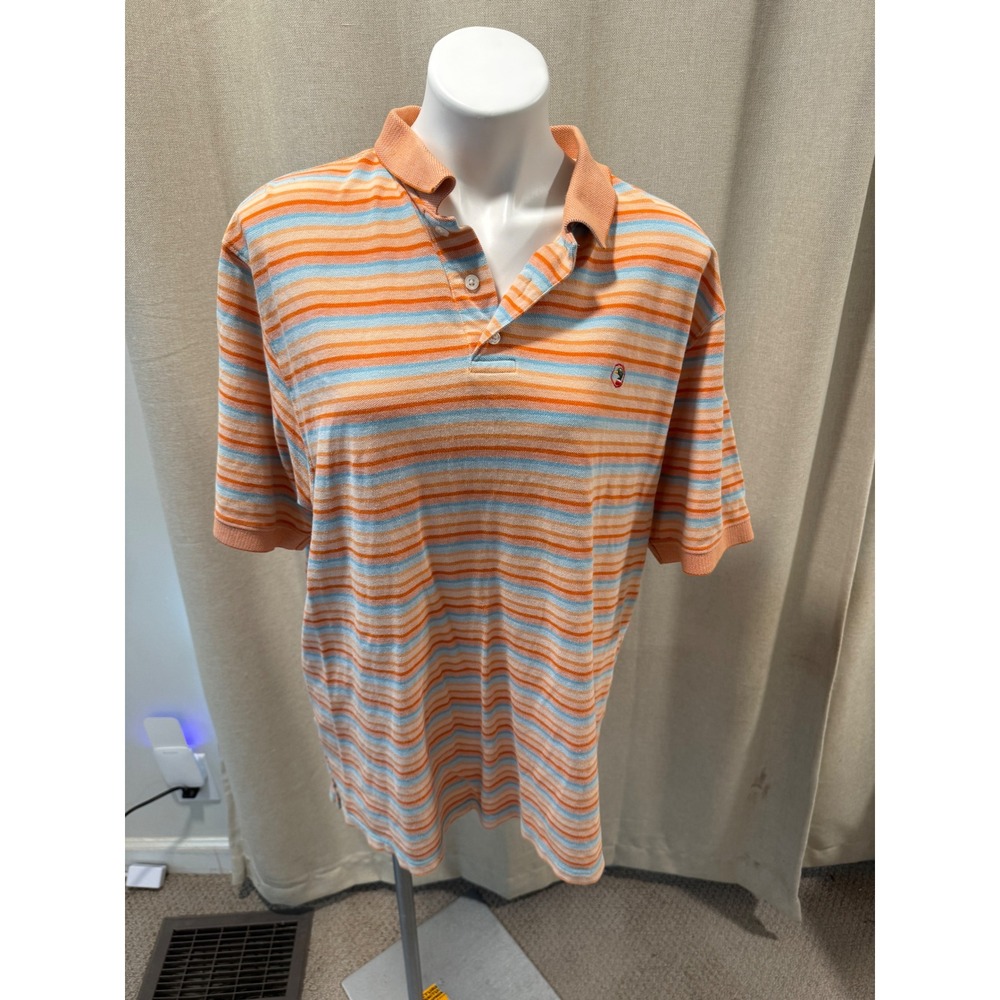VTG Duck Head Striped Polo Shirt Men XL 90s Preppy‎ Golf Cotton Logo